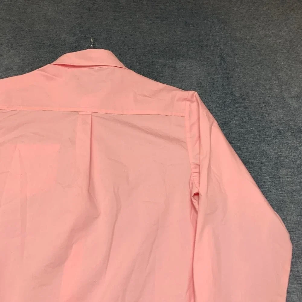 IZOD Dress Shirt Boys XL 18/20 Coral Pink Cotton Stretch Pocket Business Formal